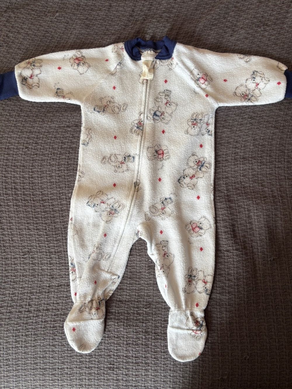 Carter's Footed One-Piece With Teddy Bear Print Vintage 90’s